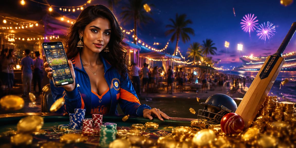 Beachside cricket live betting in Goa atmosphere