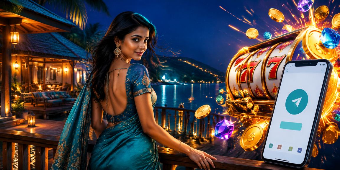 Kerala slot game enthusiast playing in traditional attire